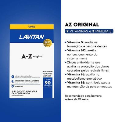 Multivitamínico Lavitan Az Original Com 90 Comprimidos