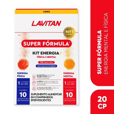 Kit Super Fórmula Energia Física + Energia Mental Lavitan 10 Comprimidos Efervescentes Cada