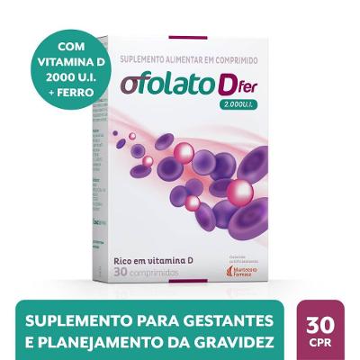Polivitamínico Ofolato D Fer 2000ui Para Gestantes 30 Comprimidos