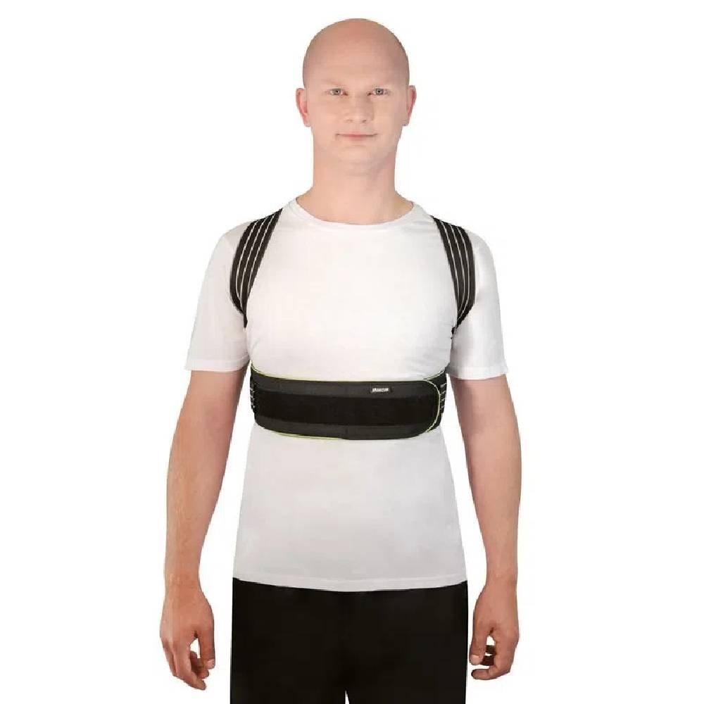 Corretor Postural Com Ajuste Triplo Mercur Preto M - 3