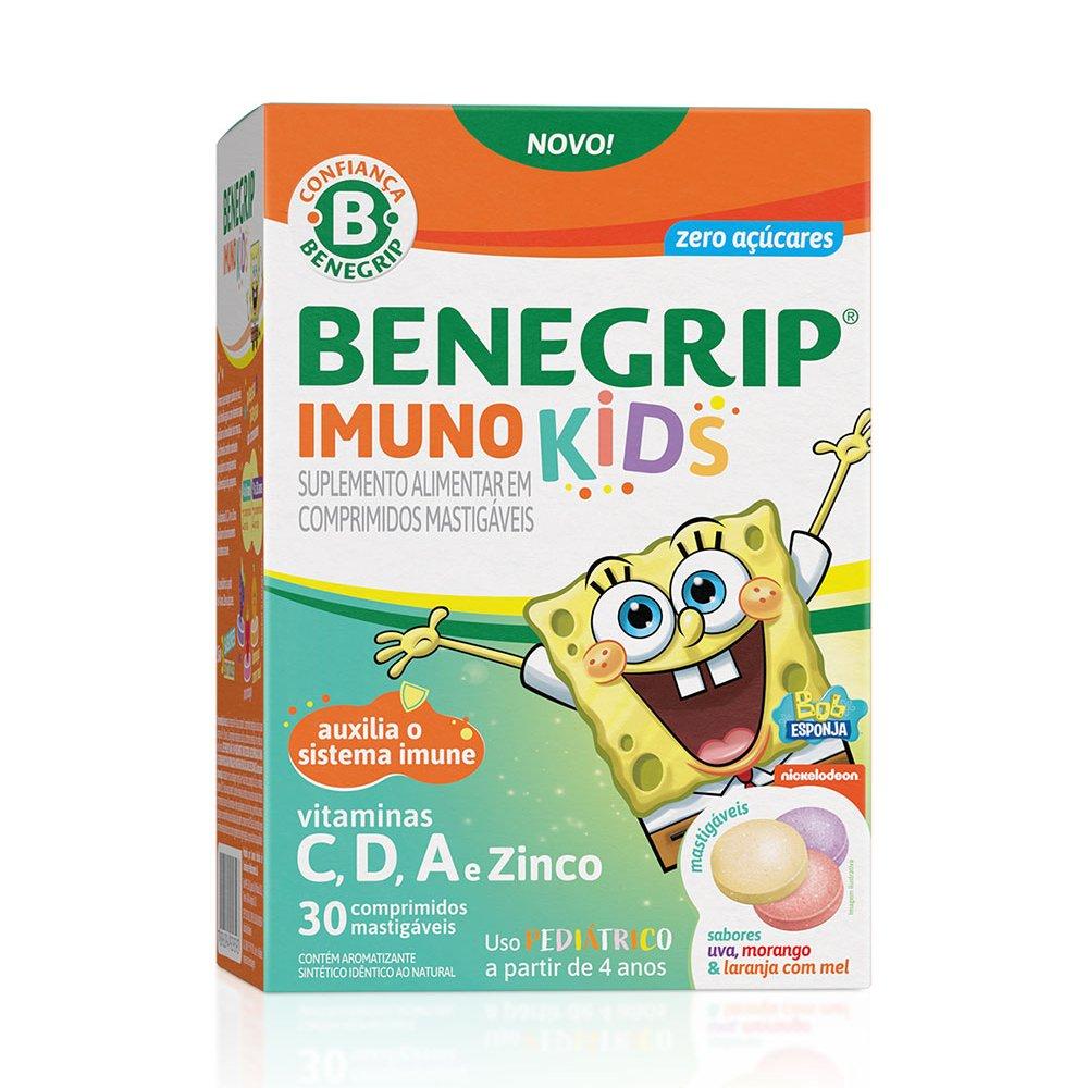 Suplemento Alimentar Benegrip Imuno Kids Sabor Frutas Com Mel 30 Comprimidos Mastigáveis - 4