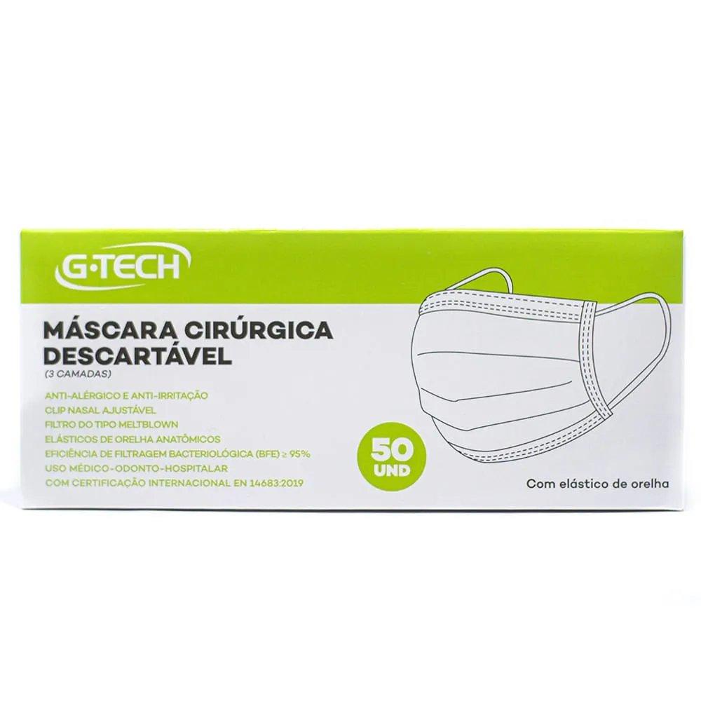 Máscara Cirúrgica Descartável G-tech 50 Unidades - 1