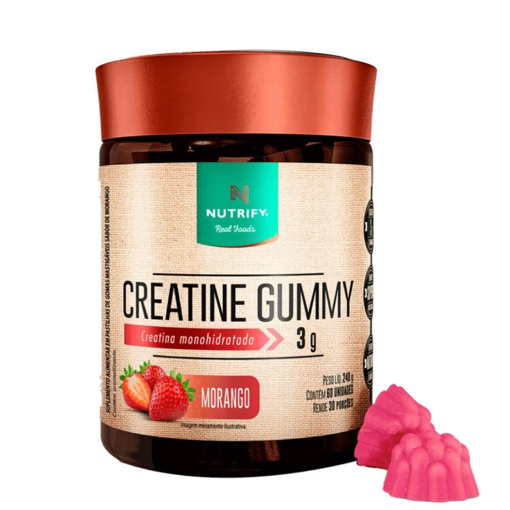 Creatine Gummy Nutrify Morango 60 Unidades - 1