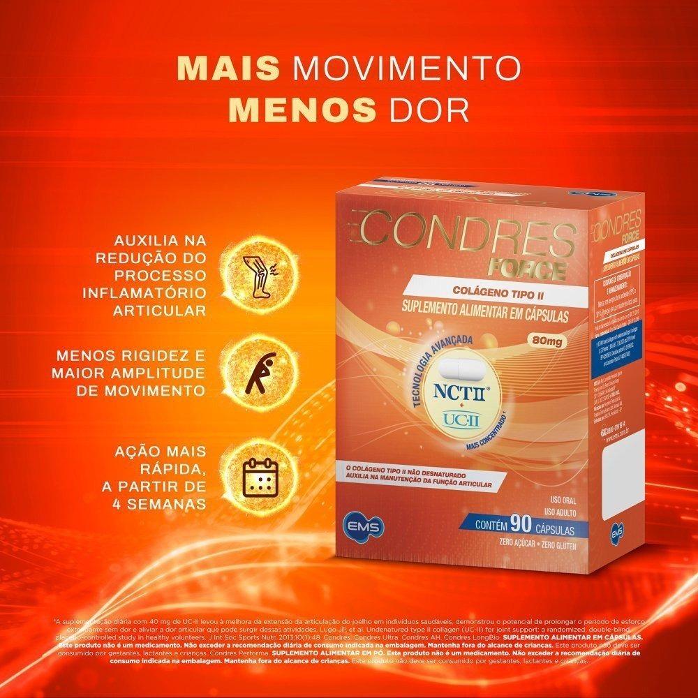 Colágeno Condres Force Colágeno Uc-ii + Nct-ii 90 Cápsulas - 2