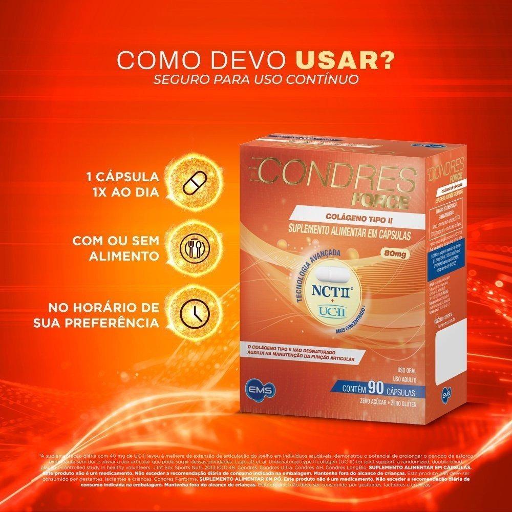 Colágeno Condres Force Colágeno Uc-ii + Nct-ii 90 Cápsulas - 3