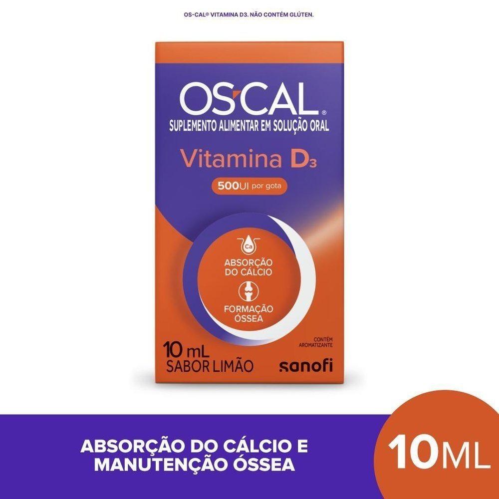 Suplemento Alimentar Os-cal Vitamina D3 500ui/ml Em Gotas 10ml - 1