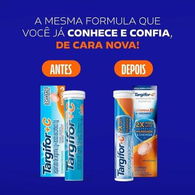 Suplemento Alimentar Targifor C Vitamina C E Arginina 16 Comprimidos Efervescentes