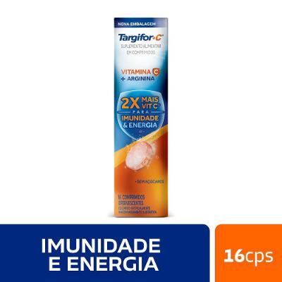 Suplemento Alimentar Targifor C Vitamina C E Arginina 16 Comprimidos Efervescentes