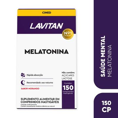 Lavitan Melatonina Sabor Morango 150 Comprimidos Mastigáveis