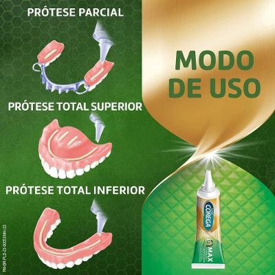 Fixador De Prótese Ultra Corega Creme Max Fixação + Refrescância Sabor Menta 70g
