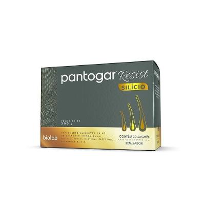 Suplemento Alimentar Pantogar Resist Em Pó Silicio Sem Sabor 30 Saches Com 10g Cada