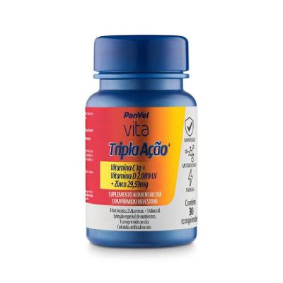 Vitamina C Tripla Ação Panvel Vita 30 Comprimidos