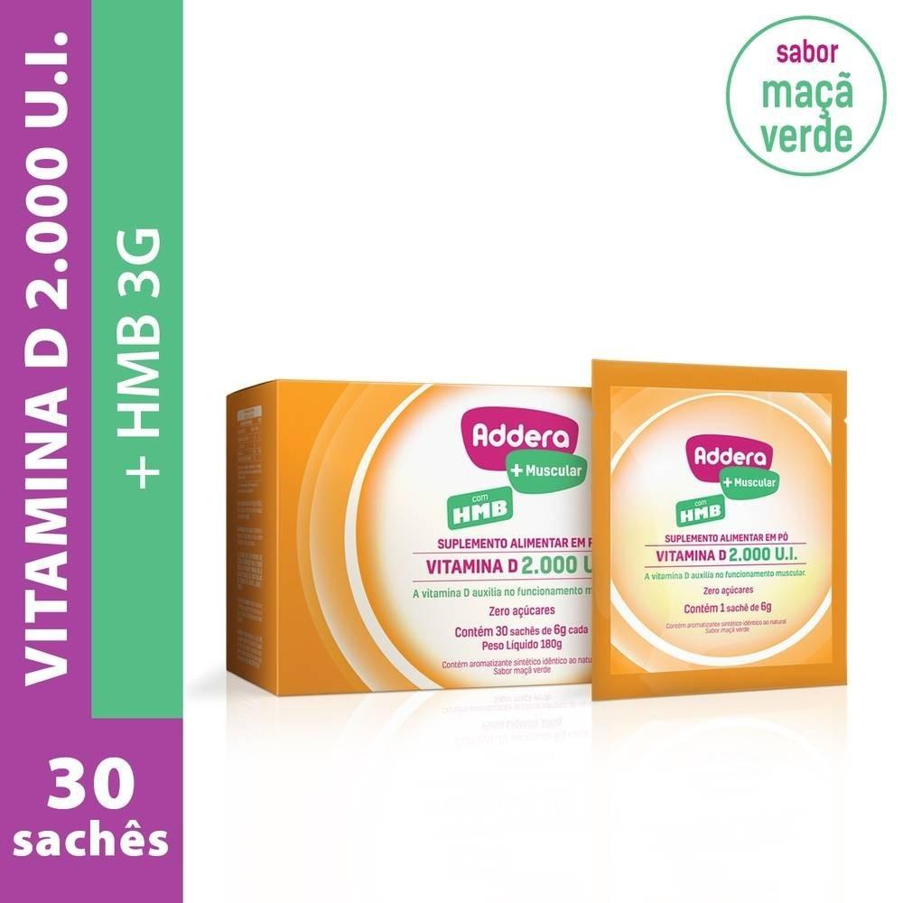 Vitamina D Addera + Muscular Hmb 2.000 Ui 30 Sachês - 1