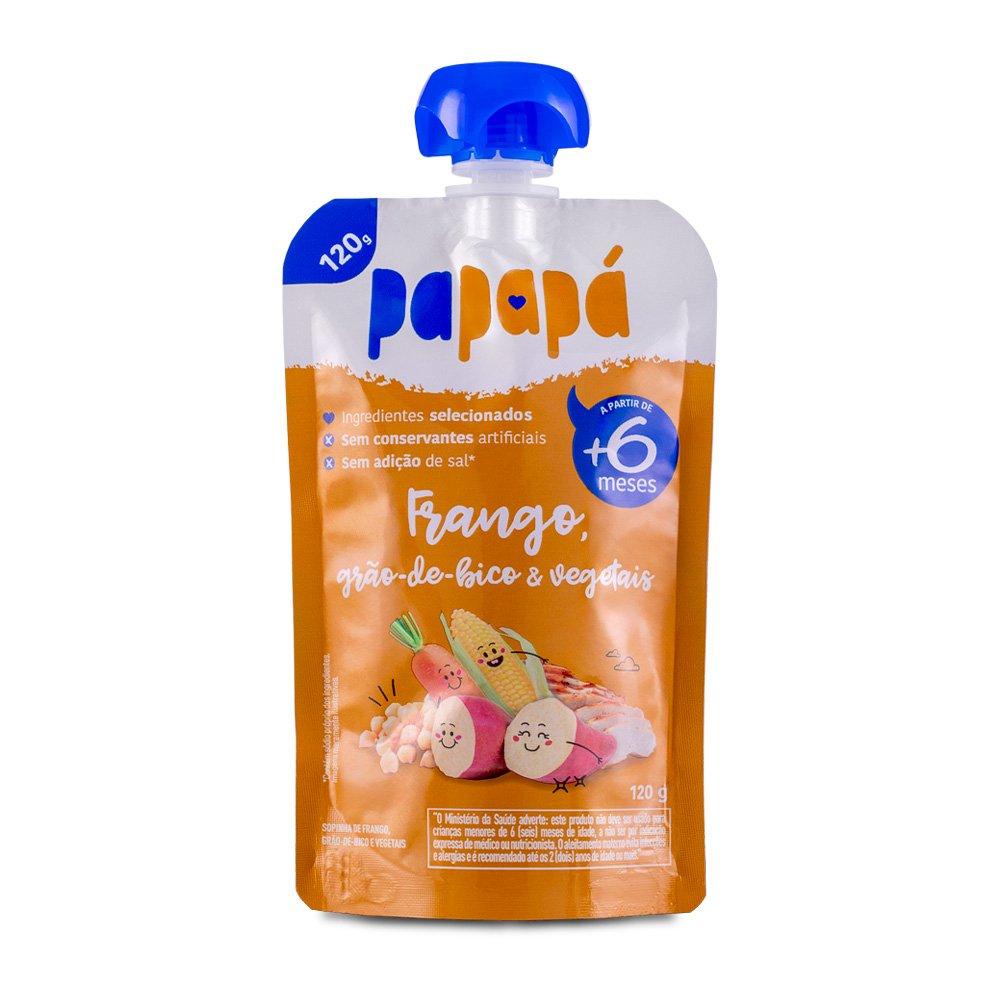 Papinha Papapá Frango, Grão-de-bico E Vegetais 120g - 1