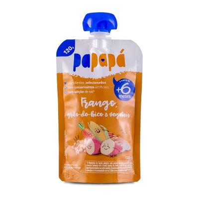 Papinha Papapá Frango, Grão-de-bico E Vegetais 120g