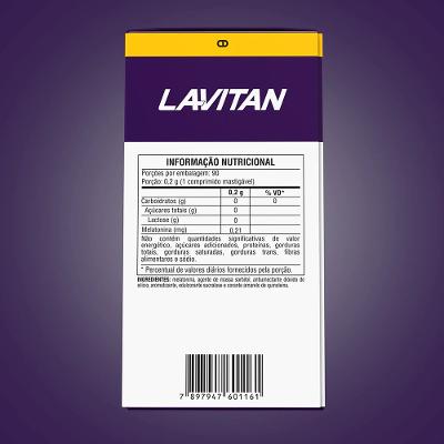 Melatonina Lavitan Maracujá 90 Comprimidos Mastigáveis