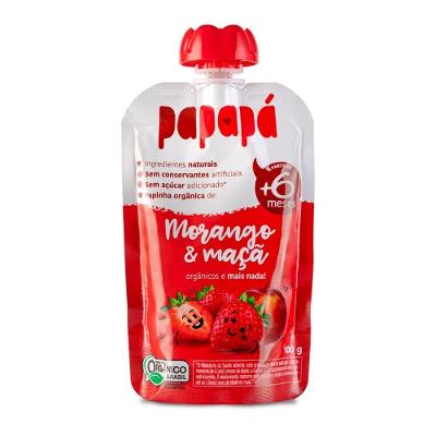 Papinha Papapá Morango E Maçã 100g