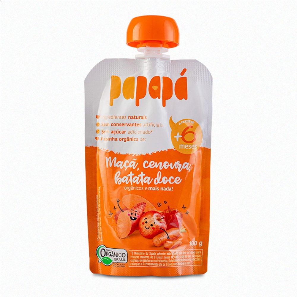 Papinha Papapá Maçã, Batata Doce E Cenoura 100g - 1