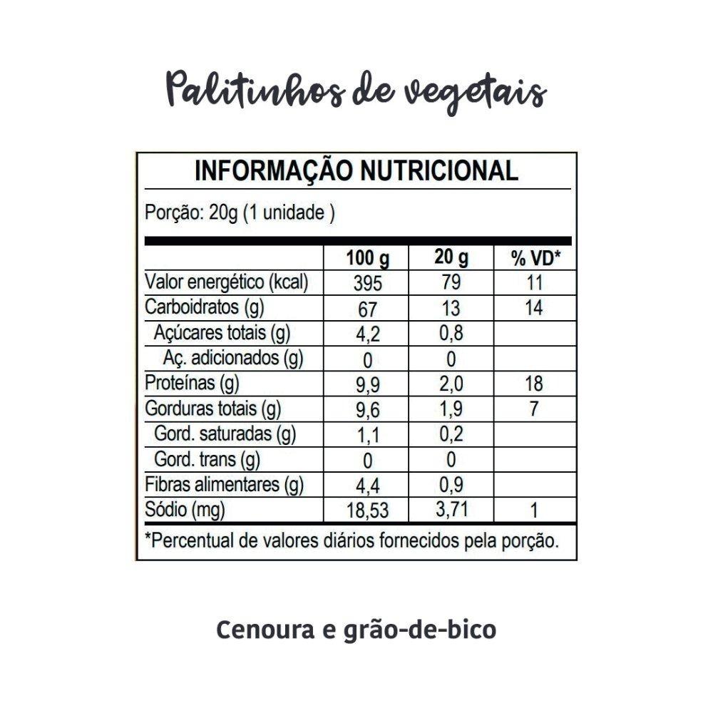 Palitinhos De Vegetais Orgânicos Papapá Sabor Cenoura 20g - 2