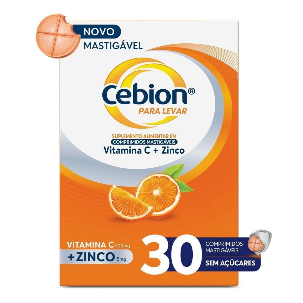 Cebion Para Levar Vitamina C +zinco 30 Comprimidos Mastigáveis - 1