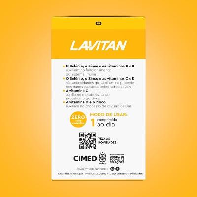 Multivitamínico Lavitan Imunidade Cdzse Com 30 Comprimidos