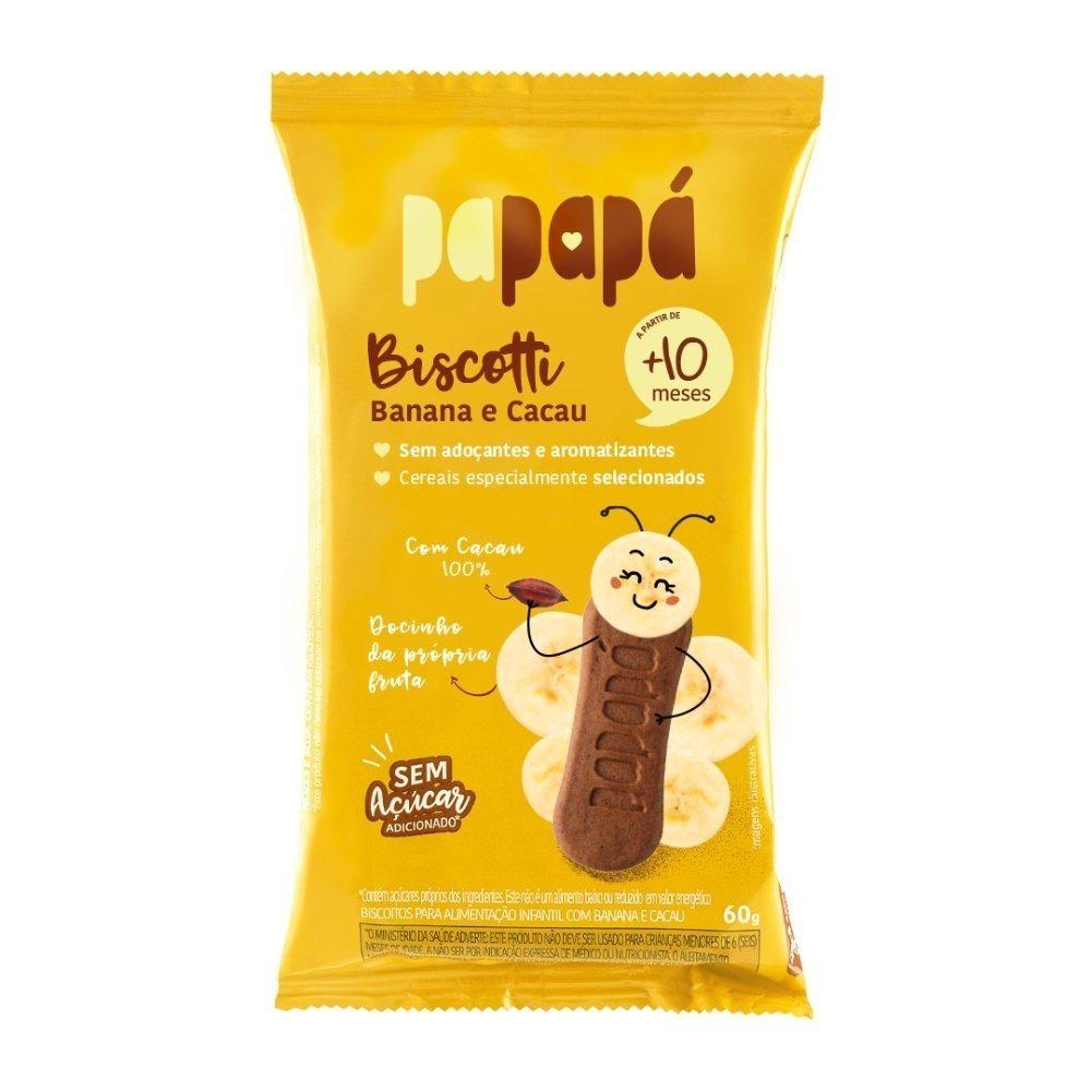 Biscoito Infantil Papapá Banana Cacau 60g - 1
