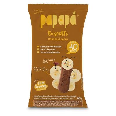 Biscoito Infantil Papapá Banana Cacau 60g
