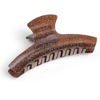 Piranha De Cabelo Acrílico Média Panvel New Classic Iconic Edition Glitter Marrom - 2