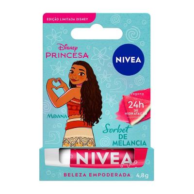 Hidratante Labial Nivea Sorbet De Melancia Ed. Limitada Moana Disney Princesas 4,8g