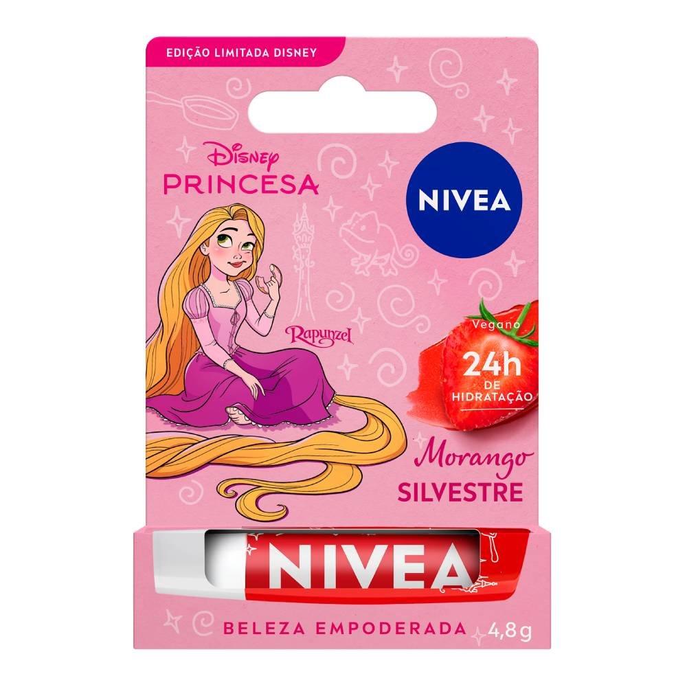 Hidratante Labial Nivea Morango Silvestre Ed. Limitada Rapunzel Disney Princesas 4,8g - 1