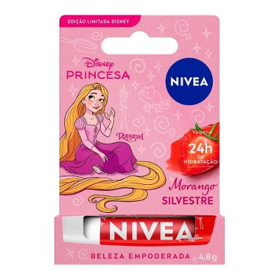 Hidratante Labial Nivea Morango Silvestre Ed. Limitada Rapunzel Disney Princesas 4,8g