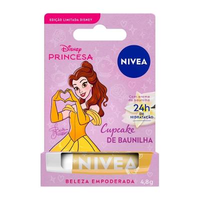Hidratante Labial Nivea Cupcake De Baunilha Ed. Limitada Bela Disney Princesas 4,8g