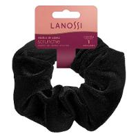 Elástico De Cabelo Lanossi Scrunchie Velvet Preto 1 Unidade - 1