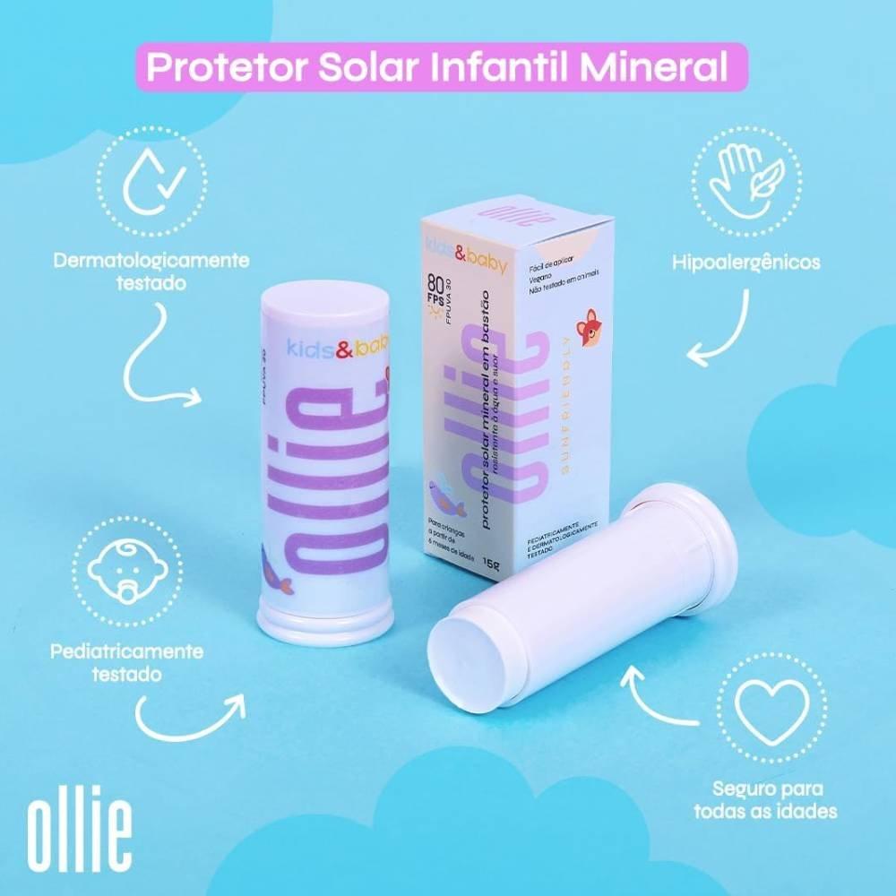 Protetor Solar Infantil Ollie Em Bastão Fps 80 Fpuva 30 15g - 3