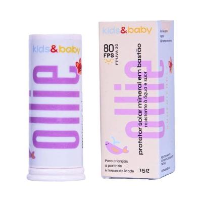 Protetor Solar Infantil Ollie Em Bastão Fps 80 Fpuva 30 15g