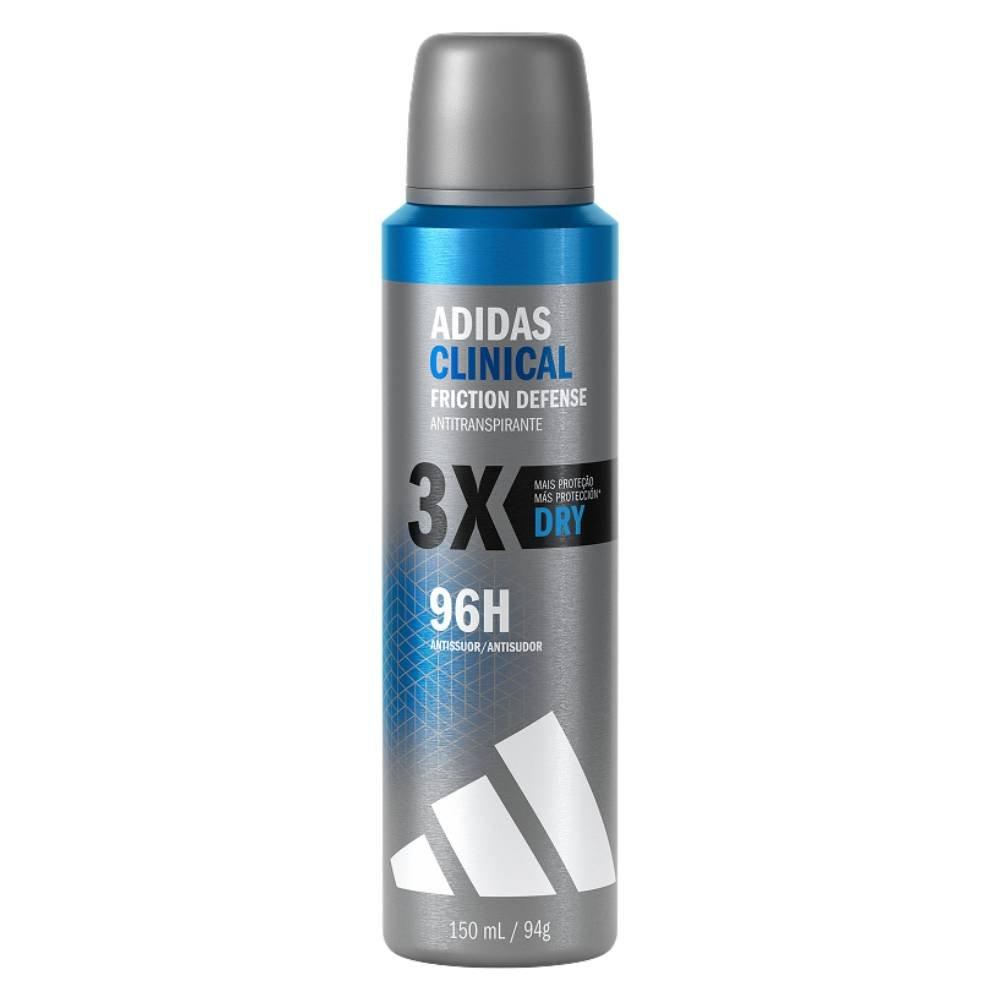 Desodorante Antitranspirante Aerossol Adidas Clinical Masculino Dry 150ml - 1