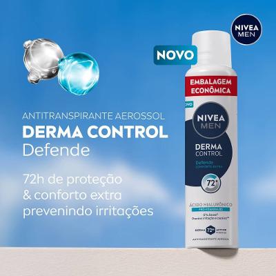 Desodorante Aerossol Nivea Men Derma Control Defende 200ml