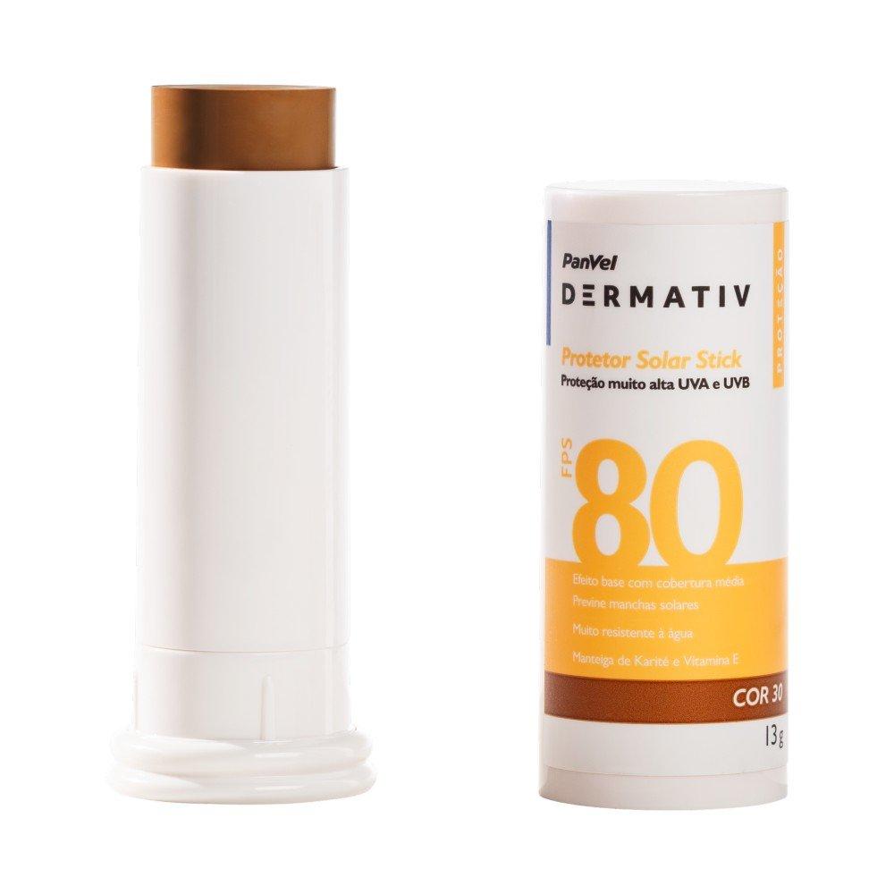 Protetor Solar Facial Em Bastão (stick) Fps80 Panvel Dermativ Cor 30 13g - 2