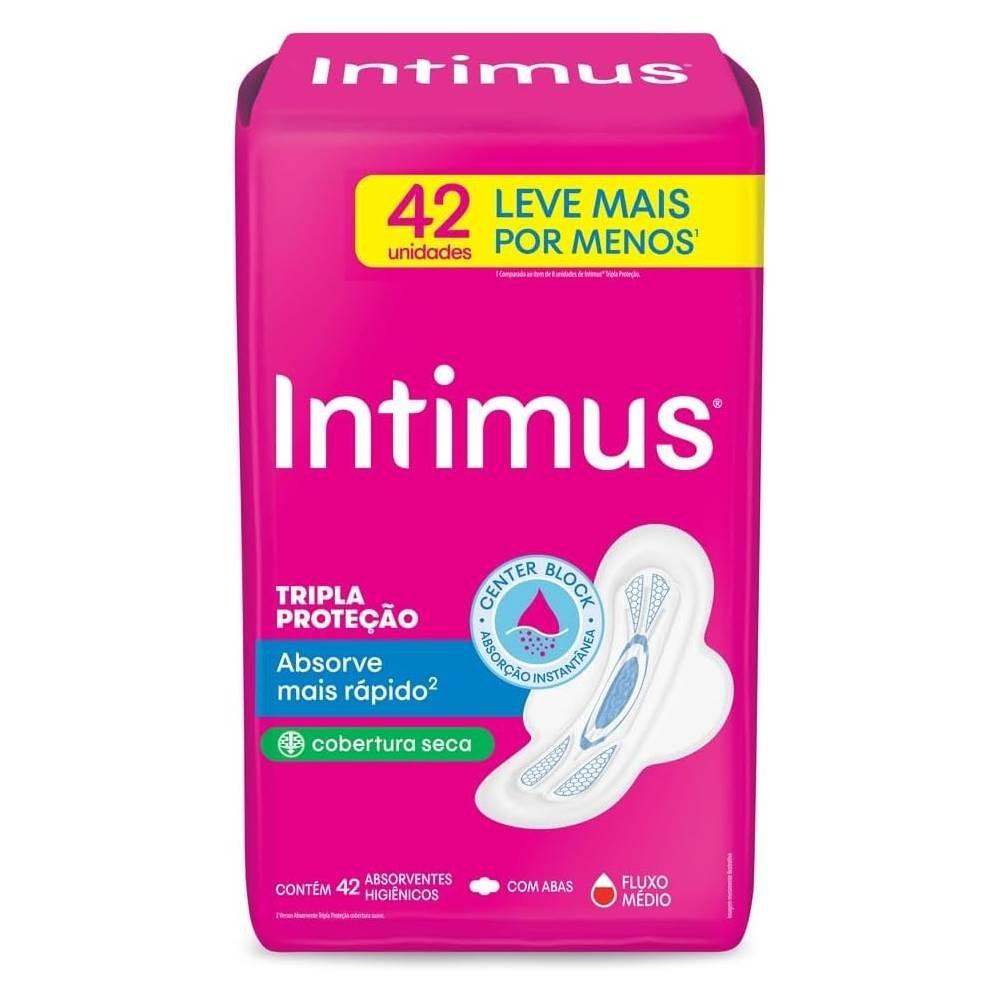 Absorvente Externo Intimus Tripla Proteção Seca Com Abas 42 Unidades - 1