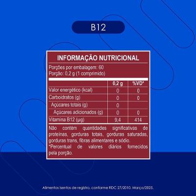 Vitamina B12 Neo Química 60 Comprimidos Mastigáveis