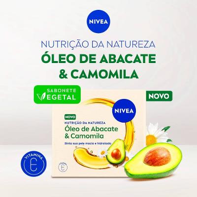 Sabonete Corporal Vegetal Em Barra Nivea Nutrição Da Natureza Óleo De Abacate E Camomila 80g