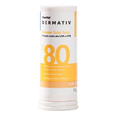 Protetor Solar Facial Em Bastão (stick) Fps80 Panvel Dermativ Cor 10 13g