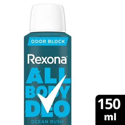 Desodorante Corporal Aerosol Rexona All Over Body Men Ocean Rush 150ml