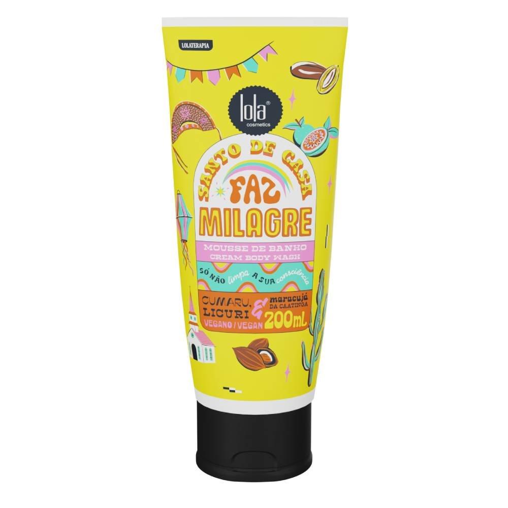 Sabonete Líquido Corporal Mousse De Banho Lola Cosmetics Santo De Casa Faz Milagre 200ml - 1