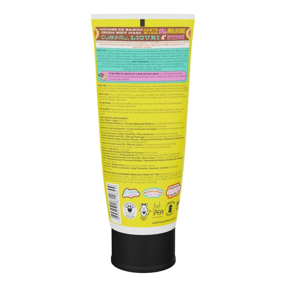 Sabonete Líquido Corporal Mousse De Banho Lola Cosmetics Santo De Casa Faz Milagre 200ml - 2