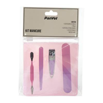 Kit Cutelaria Com 1 Cortador De Unhas + 1 Pinça + 1 Espátula Para Unhas E 1 Lixa De Unhas Panvel