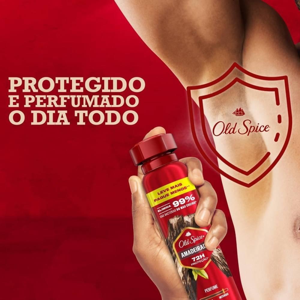 Desodorante Spray Antitranspirante Old Spice Amadeirado 250ml - 2