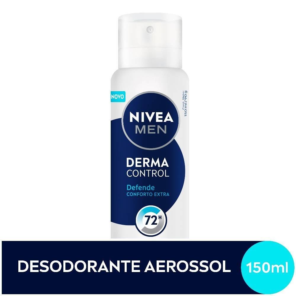  Desodorante Aerossol Nivea Men Derma Control Defende 150ml - 1