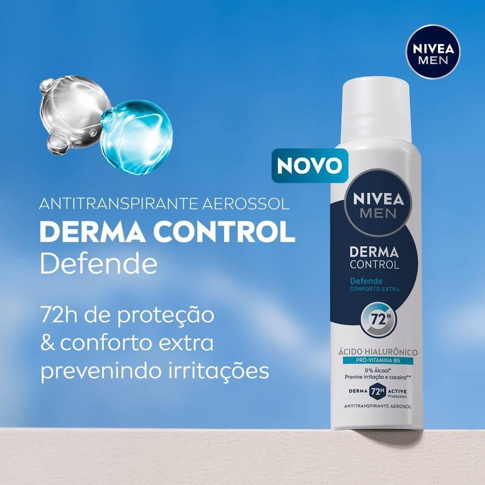  Desodorante Aerossol Nivea Men Derma Control Defende 150ml - 3