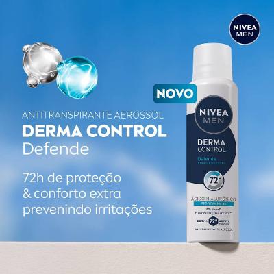  Desodorante Aerossol Nivea Men Derma Control Defende 150ml